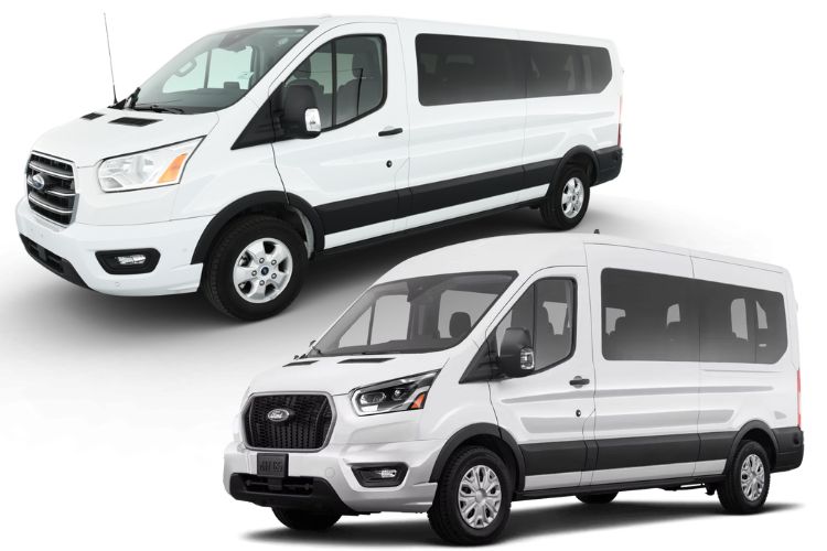 2024 transit 350 ev low roof vs standard height comparison