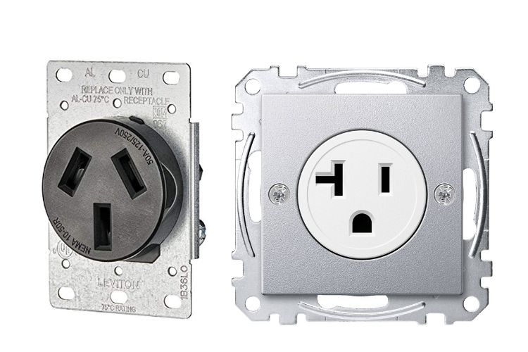 ev charger vs 240v outlet