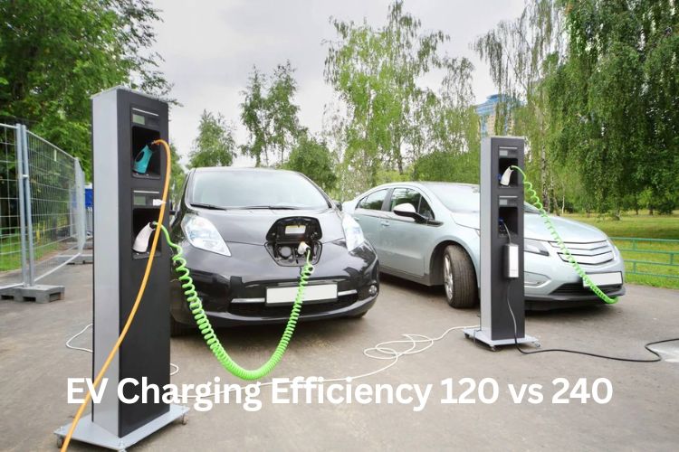ev charging efficiency 120 vs 240